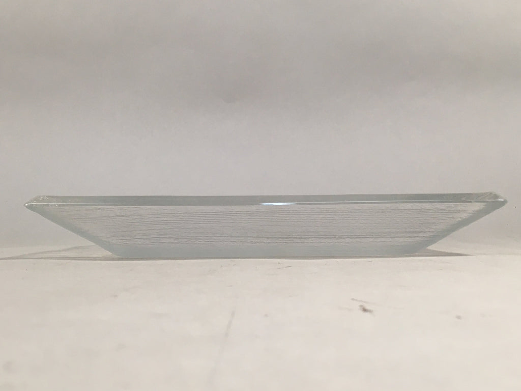 Japanese Lead Glass Plate Vtg Square Line Hoya PX510