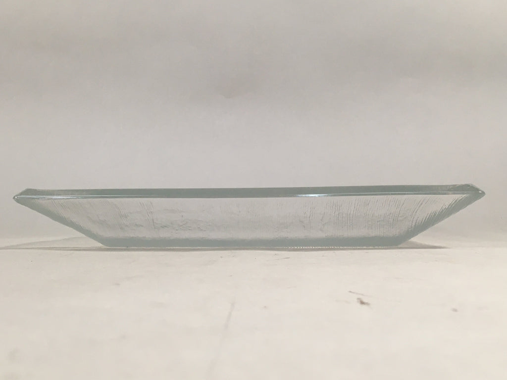 Japanese Lead Glass Plate Vtg Square Line Hoya PX510