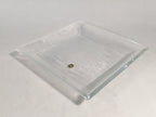 Japanese Lead Glass Plate Vtg Square Line Hoya PX510