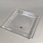 Japanese Lead Glass Plate Vtg Square Line Hoya PX510