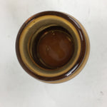 Japanese Lidded Glass Medicine Bottle Vtg Amber Color Glass 10.5 cm Vase MB12