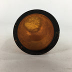 Japanese Lidded Glass Medicine Bottle Vtg Amber Color Glass 10.5 cm Vase MB13