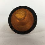 Japanese Lidded Glass Medicine Bottle Vtg Amber Color Glass 10.5 cm Vase MB13