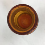 Japanese Lidded Glass Medicine Bottle Vtg Amber Color Glass 11 cm Vase MB6