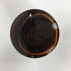 Japanese Lidded Glass Medicine Bottle Vtg Amber Color Glass 11 cm Vase MB9