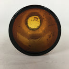 Japanese Lidded Glass Medicine Bottle Vtg Amber Color Glass 11 cm Vase MB9