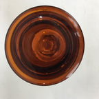 Japanese Lidded Glass Medicine Bottle Vtg Amber Color Glass 13 cm Vase MB2