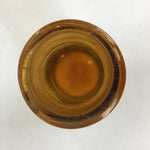 Japanese Lidded Glass Medicine Bottle Vtg Amber Color Glass 13.5 cm Vase MB7