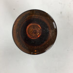 Japanese Lidded Glass Medicine Bottle Vtg Amber Color Glass 9 cm Vase MB16