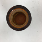 Japanese Lidded Glass Medicine Bottle Vtg Amber Color Glass 9 cm Vase MB16