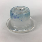 Japanese Lidded Glass Medicine Bottle Vtg Clear Color Glass 10.5 cm Vase MB21