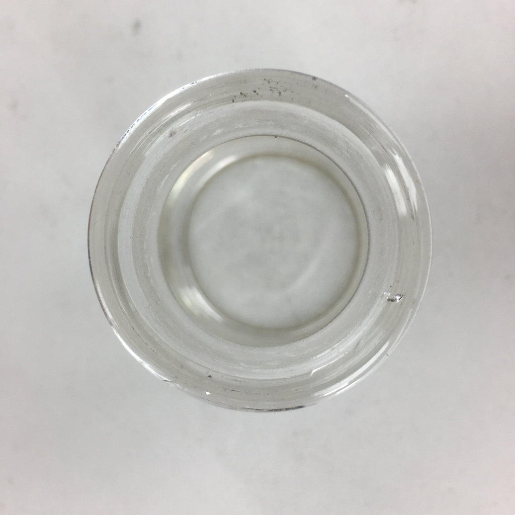 Japanese Lidded Glass Medicine Bottle Vtg Clear Color Glass 10.5 cm Vase MB22