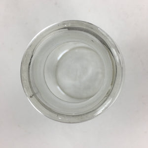 Japanese Lidded Glass Medicine Bottle Vtg Clear Color Glass 10.5 cm Vase MB24
