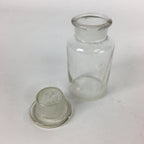 Japanese Lidded Glass Medicine Bottle Vtg Clear Color Glass 10.5 cm Vase MB24