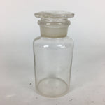 Japanese Lidded Glass Medicine Bottle Vtg Clear Color Glass 11 cm Vase MB20