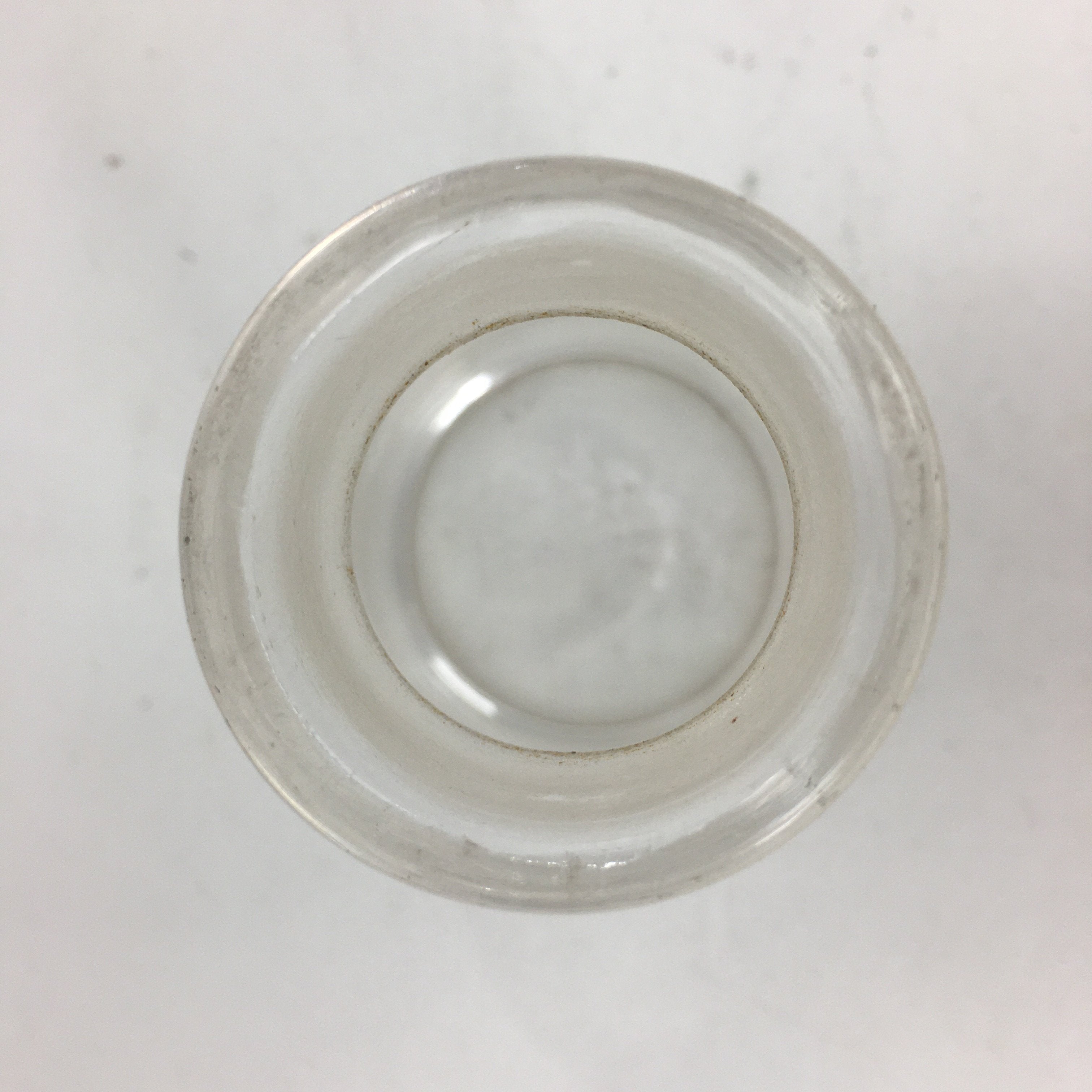 Japanese Lidded Glass Medicine Bottle Vtg Clear Color Glass 11 cm Vase MB20