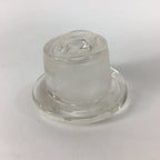 Japanese Lidded Glass Medicine Bottle Vtg Clear Color Glass 11 cm Vase MB20