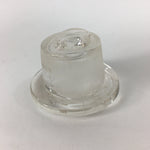 Japanese Lidded Glass Medicine Bottle Vtg Clear Color Glass 11 cm Vase MB20