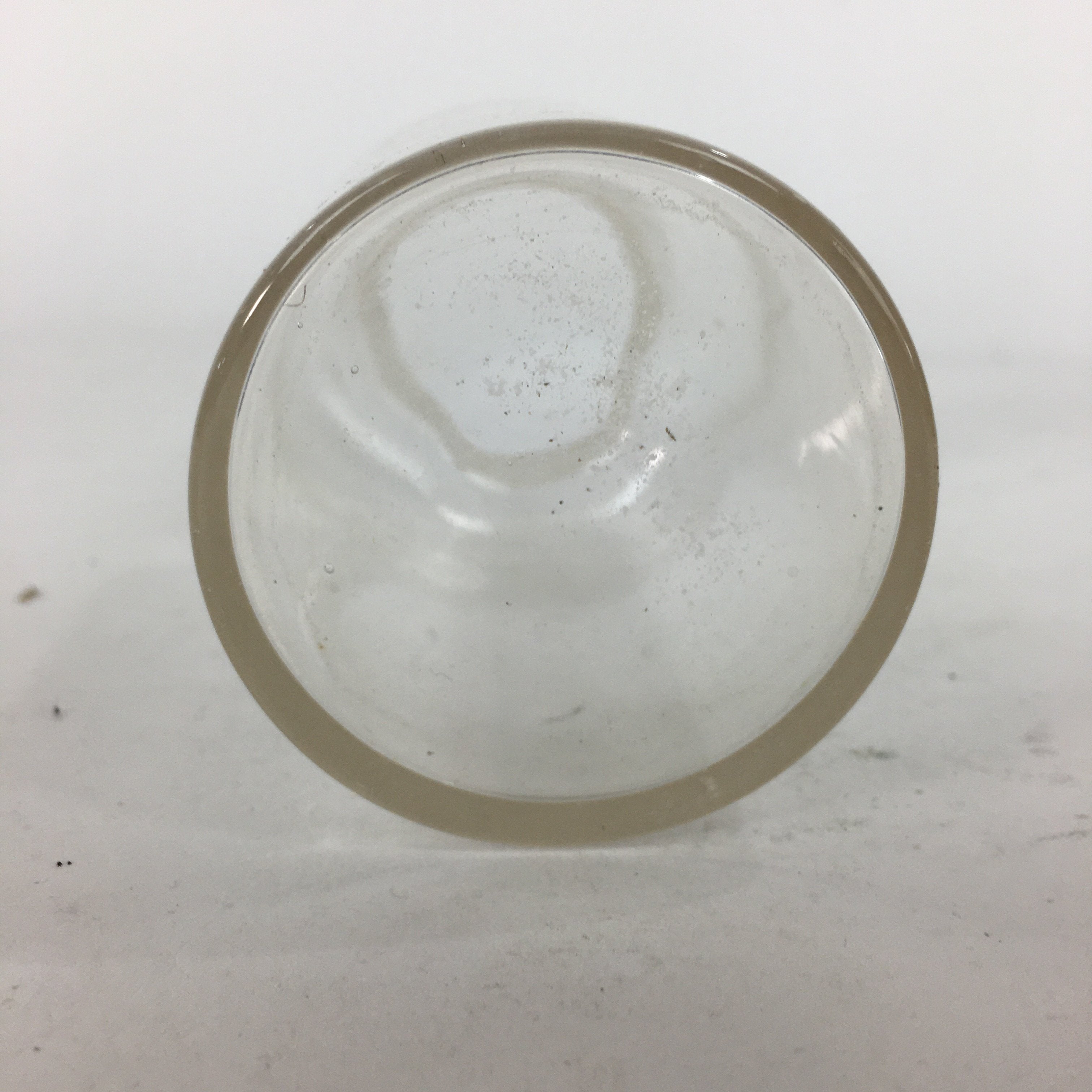 Japanese Lidded Glass Medicine Bottle Vtg Clear Color Glass 11 cm Vase MB20