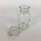 Japanese Lidded Glass Medicine Bottle Vtg Clear Color Glass 11 cm Vase MB20