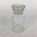 Japanese Lidded Glass Medicine Bottle Vtg Clear Color Glass 11 cm Vase MB20