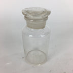 Japanese Lidded Glass Medicine Bottle Vtg Clear Color Glass 11 cm Vase MB20