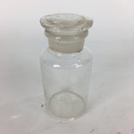 Japanese Lidded Glass Medicine Bottle Vtg Clear Color Glass 11 cm Vase MB20