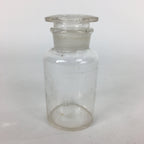 Japanese Lidded Glass Medicine Bottle Vtg Clear Color Glass 11 cm Vase MB25