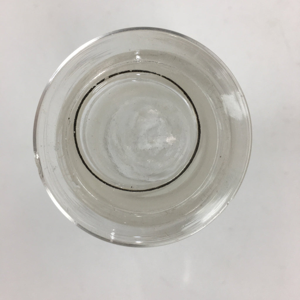 Japanese Lidded Glass Medicine Bottle Vtg Clear Color Glass 11 cm Vase MB25