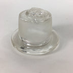Japanese Lidded Glass Medicine Bottle Vtg Clear Color Glass 11 cm Vase MB25