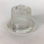 Japanese Lidded Glass Medicine Bottle Vtg Clear Color Glass 11 cm Vase MB25