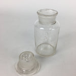 Japanese Lidded Glass Medicine Bottle Vtg Clear Color Glass 11 cm Vase MB25