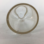 Japanese Lidded Glass Medicine Bottle Vtg Clear Color Glass 11.5 cm Vase MB23