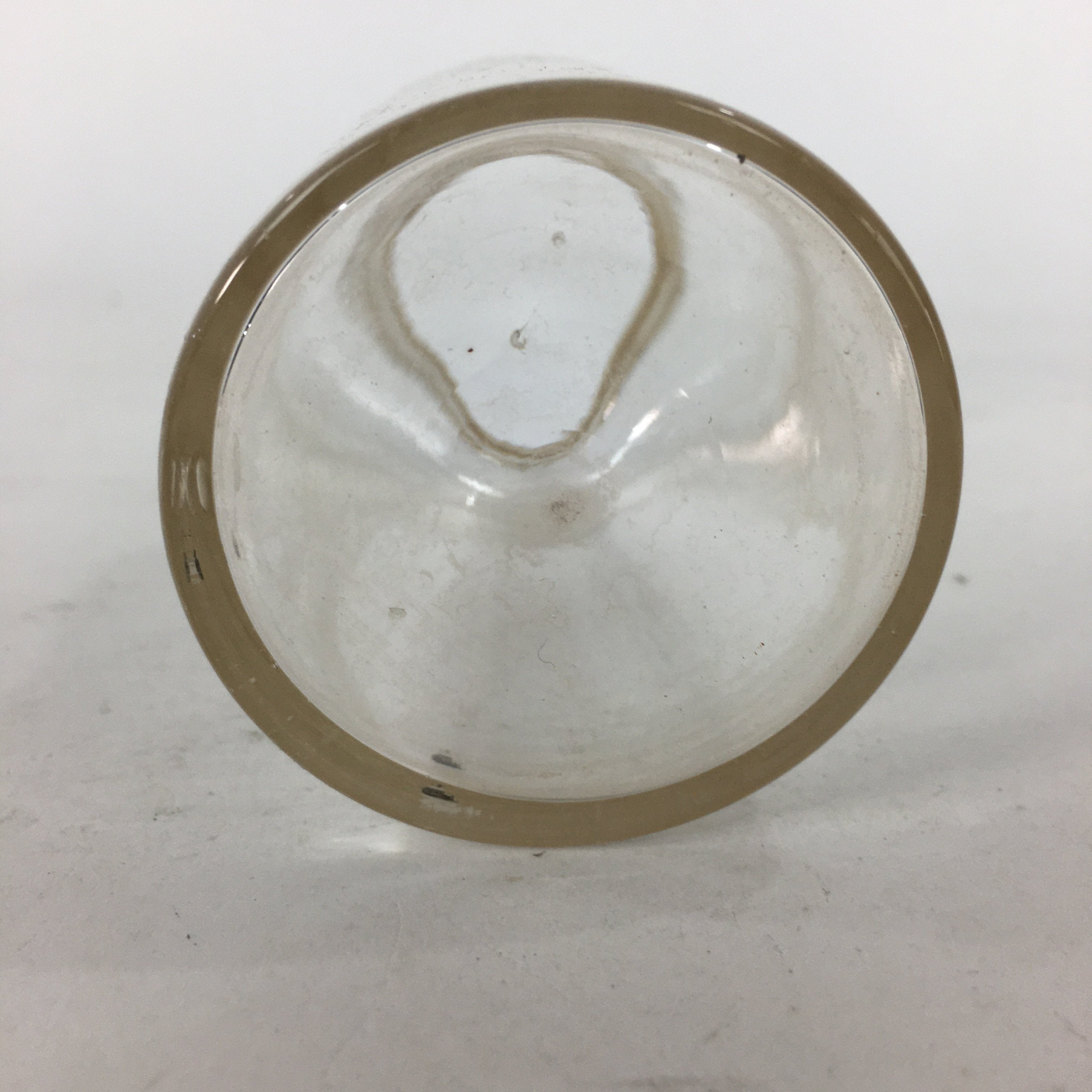 Japanese Lidded Glass Medicine Bottle Vtg Clear Color Glass 11.5 cm Vase MB23