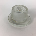 Japanese Lidded Glass Medicine Bottle Vtg Clear Color Glass 12.5 cm Vase MB19