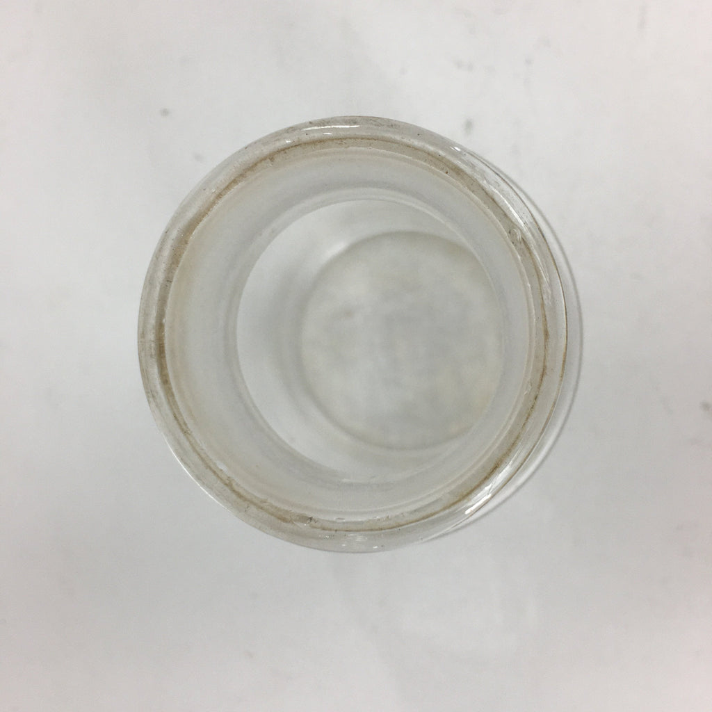 Japanese Lidded Glass Medicine Bottle Vtg Clear Color Glass 14.5 cm Vase MB18