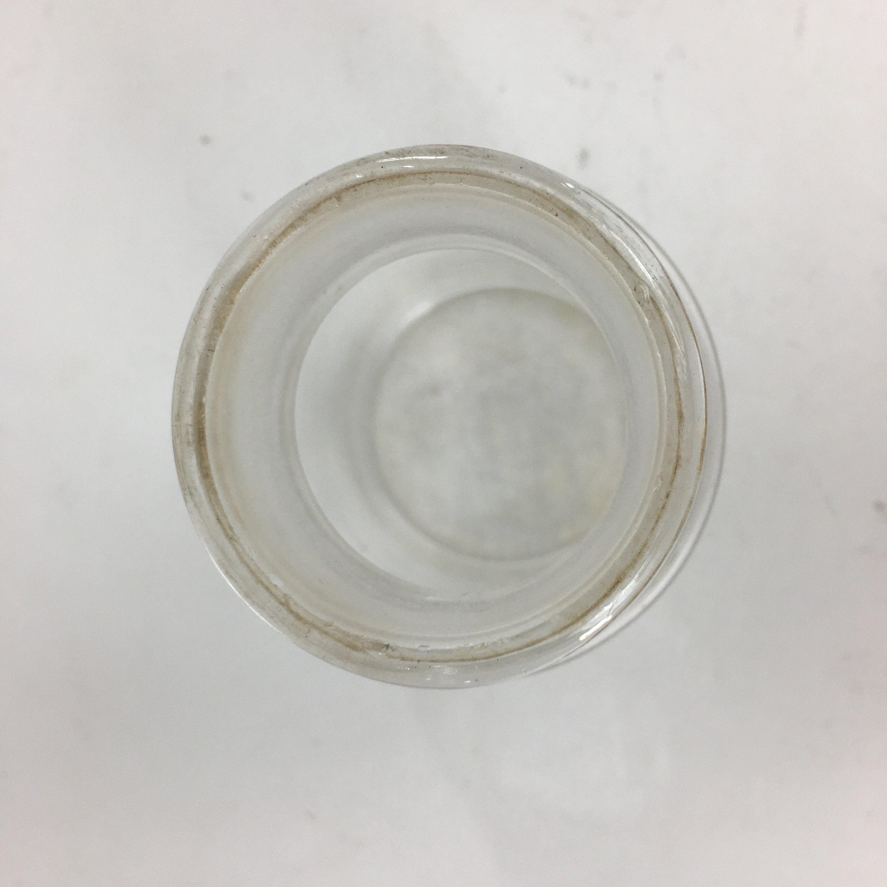 Japanese Lidded Glass Medicine Bottle Vtg Clear Color Glass 14.5 cm Vase MB18