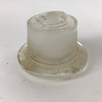 Japanese Lidded Glass Medicine Bottle Vtg Clear Color Glass 14.5 cm Vase MB18