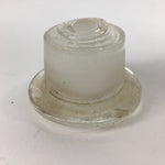 Japanese Lidded Glass Medicine Bottle Vtg Clear Color Glass 14.5 cm Vase MB18