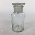 Japanese Lidded Glass Medicine Bottle Vtg Clear Color Glass 8.5 cm Vase MB27