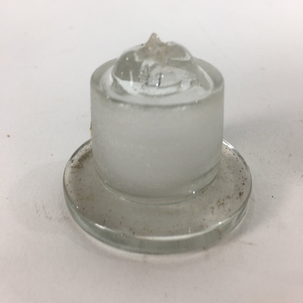Japanese Lidded Glass Medicine Bottle Vtg Clear Color Glass 8.5 cm Vase MB27