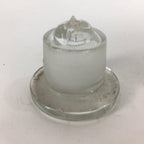 Japanese Lidded Glass Medicine Bottle Vtg Clear Color Glass 8.5 cm Vase MB27