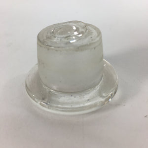 Japanese Lidded Glass Medicine Bottle Vtg Clear Color Glass 8.5 cm Vase MB29