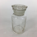 Japanese Lidded Glass Medicine Bottle Vtg Clear Color Glass 8.5 cm Vase MB29