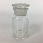 Japanese Lidded Glass Medicine Bottle Vtg Clear Color Glass 8.5 cm Vase MB30
