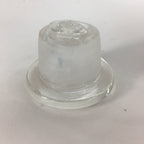 Japanese Lidded Glass Medicine Bottle Vtg Clear Color Glass 8.5 cm Vase MB30