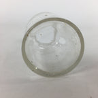 Japanese Lidded Glass Medicine Bottle Vtg Clear Color Glass 8.5 cm Vase MB30
