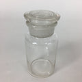 Japanese Lidded Glass Medicine Bottle Vtg Clear Color Glass 8.5 cm Vase MB30