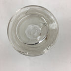 Japanese Lidded Glass Medicine Bottle Vtg Clear Color Glass 9 cm Vase MB28