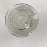 Japanese Lidded Glass Medicine Bottle Vtg Clear Color Glass 9 cm Vase MB28